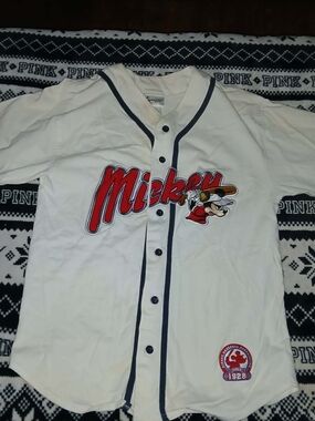 Disney Mickey Logo Tag Hoodie - White with Black, Red & Yellow